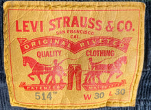Load image into Gallery viewer, Levi's Mens 514 Blue Corduroy Flat Front Straight Leg Chino Pants Size 30x30