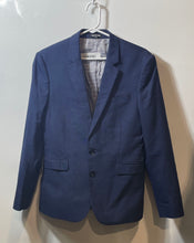 Load image into Gallery viewer, Express Mens Blue Long Sleeve Notch Lapel Extra Slim Two-Button Blazer Size 36S