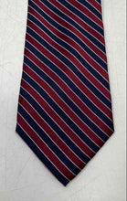 Load image into Gallery viewer, Nautica Mens Red Blue Striped Adjustable Formal Designer Neckwear Pointed Tie