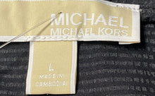 Load image into Gallery viewer, Michael Kors Womens Black Satin Long Sleeve V-Neck Blouse Top Size Large