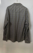 Load image into Gallery viewer, Levi's Mens Green Black Plaid Cotton Western Pearl Snap Button-Up Shirt Size XL