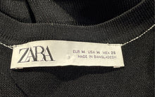 Load image into Gallery viewer, Zara Womens Black White Outline Sleeveless Scoop Neck Tank Top Size Medium