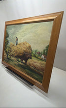 Load image into Gallery viewer, Home Decorative Wall Hanging Framed Harvesting Hay Scene Rectangle Art Painting