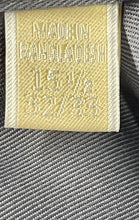 Load image into Gallery viewer, Michael Kors Mens Gray Long Sleeve Collared Dress Shirt Size 15 1/2