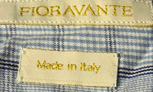 Load image into Gallery viewer, Fioravante Mens Light Blue Plaid Print Cotton Long Sleeve Dress Shirt Size 16
