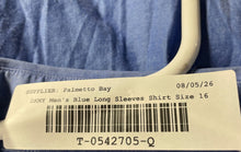 Load image into Gallery viewer, DKNY Mens Blue Long Sleeve Point Collar Regular Fit Dress Shirt Size 16.5 32/33