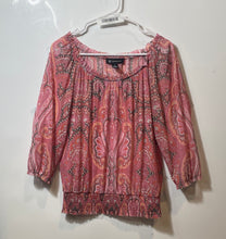 Load image into Gallery viewer, INC International Concepts Womens Multicolor Paisley 3/4 Sleeve Blouse Top Sz M