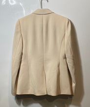 Load image into Gallery viewer, Ann Taylor Womens Beige Long Sleeve Peak Lapel Double-Breasted Blazer Size 0