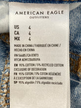 Load image into Gallery viewer, American Eagle Outfitters Womens Blue Denim Distressed Cut-Off Shorts Size 4