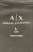 Load image into Gallery viewer, Armani Exchange Mens Black Short Sleeve V-Neck Slim Fit Pullover T-Shirt Size L