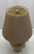 Load image into Gallery viewer, Beige Embossed Floral Pattern Table Lighting Chinoiserie Ceramic Lamp