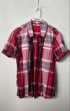 Load image into Gallery viewer, Guess Mens Multicolor Plaid Cotton Short Sleeve Button-Up Shirt Size 2XL