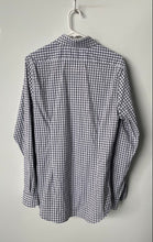 Load image into Gallery viewer, Express Mens Black White Plaid Long Sleeve Stretch Button-Up Shirt Size Medium