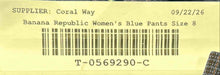 Load image into Gallery viewer, Banana Republic Womens Logan Blue Plaid Flat Front Flared Pockets Dress Pants 8