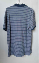 Load image into Gallery viewer, Banana Republic Mens Blue Striped Print Short Sleeve Golf Polo Shirt Size L