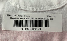 Load image into Gallery viewer, Champion Womens Pink White Striped Short Sleeve Pullover Polo Shirt Size 2XL