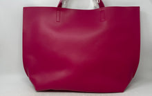 Load image into Gallery viewer, Christian Siriano Womens Pink Faux Leather Double Handle Medium Tote Handbag