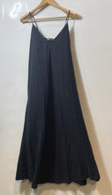Load image into Gallery viewer, Zara Womens Black Spaghetti Strap V-Neck Midi Length A-Line Dress Size XS