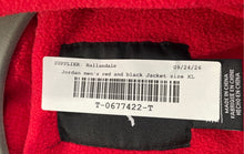 Load image into Gallery viewer, Jordan Boys Red And Black Long Sleeve Hooded Full-Zip Puffer Jacket Size XL