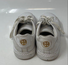 Load image into Gallery viewer, Authentic Tory Burch Womens White Lace-Up Sneaker Shoes Size 5M Damaged