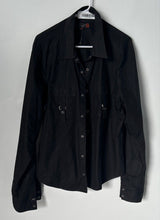 Load image into Gallery viewer, G By Guess Mens Black Cotton Long Sleeve Collared Pockets Button-Up Shirt Sz XL