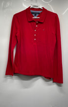 Load image into Gallery viewer, Tommy Hilfiger Womens Red Long Sleeve Collared Golf Polo Shirt Size S/P