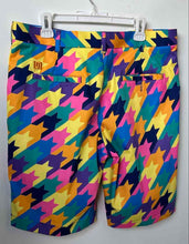 Load image into Gallery viewer, LM Mens Multicolor Geometric Flat Front Stretch Pockets Chino Shorts Size 36