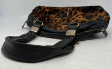 Load image into Gallery viewer, Antonio Melani Womens Black Brown Animal Print Inner Pockets Shoulder Bag