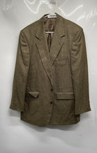 Load image into Gallery viewer, Marco Carelli Mens Brown Houndstooth Wool Blend Sport Coat Blazer Suit Size 40R