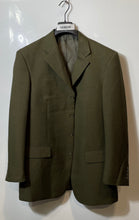 Load image into Gallery viewer, Vitali Mens Green Pockets Notch Lapel Single-Breasted Four-Button Blazer Sz L42