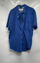 Load image into Gallery viewer, Tommy Hilfiger Mens Blue White Short Sleeve Button-Up Shirt Size XL