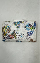Load image into Gallery viewer, Brighton Womens White Butterfly Print Leather ID & Card Slots Bifold Wallet