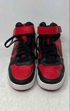 Load image into Gallery viewer, Nike Boys Court Borough Mid 2 CD7782-602 Black Red Lace-Up Sneakers Shoes Sz 7Y