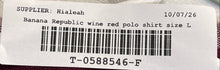 Load image into Gallery viewer, Banana Republic Mens Burgundy Heather Short Sleeve Collared Polo Shirt Size L