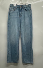 Load image into Gallery viewer, Zara Womens Blue Cotton Denim Light Wash Five-Pocket Wide-Leg Jeans Size 4