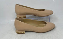 Load image into Gallery viewer, Michael Kors Womens Beige Patent Leather Slip-On Block Pump Heels Size 8M