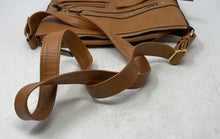 Load image into Gallery viewer, INC International Concepts Womens Brown Faux Leather Zip Top Crossbody Handbag