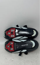Load image into Gallery viewer, Peloton Mens Black Red Leather Adjustable Strap Road Cycling Shoes Size EUR 39