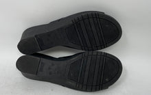 Load image into Gallery viewer, Piccadilly Womens Black Leather Open Toe Wedge Heel Slip-On Slide Sandals Size 5