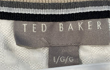 Load image into Gallery viewer, Ted Baker Mens Beige Geometric Textured Short Sleeve Polo Shirt Size Large
