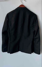 Load image into Gallery viewer, Armani Exchange Mens Black Long Sleeve Collared Single-Breasted Blazer Size 38