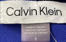 Load image into Gallery viewer, Calvin Klein Womens Blue Short Sleeve Belted Back Zip One-Piece Jumpsuit Size 6