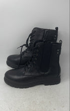 Load image into Gallery viewer, White Mountain Womens Chevy Black Leather Round Toe Lace-Up Combat Boots Sz 10M