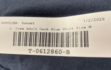 Load image into Gallery viewer, J.Crew Mens Dark Blue Cotton Long Sleeve Crew Neck Pullover T-Shirt Size M