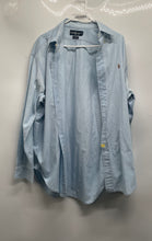 Load image into Gallery viewer, Ralph Lauren Mens Blue Cotton Long Sleeve Blaire Button-Up Shirt Size L