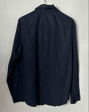 Load image into Gallery viewer, Zara Mens Blue Long Sleeve Collared Regular Fit Button-Up Shirt Size Large