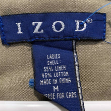Load image into Gallery viewer, IZOD Womens Green Long Sleeve Collared Button-Up Shirt Size Medium