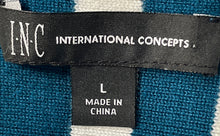 Load image into Gallery viewer, INC International Concepts Womens Multicolor Striped Knit Pullover Sweater Sz L
