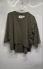 Load image into Gallery viewer, Zara Womens Green Short Sleeve Crew Neck Stretch Cropped T-Shirt Size Medium