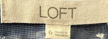 Load image into Gallery viewer, Loft Womens Blue The Riviera Flat Front Pockets Straight Leg Ankle Pants Size 6